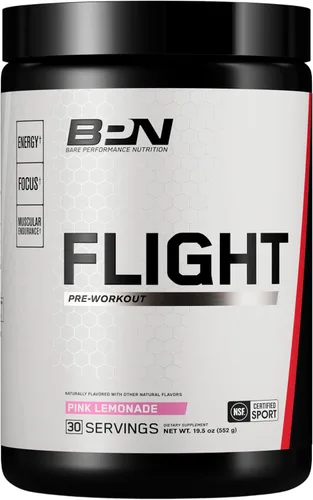 Vista 10 de Bare Performance Nutrition, BPN Flight Pre Entrenamiento, Frambuesa Azul, 30 porciones