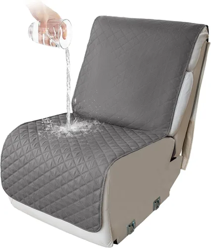 Vista 42 de HDCAXKJ Fundas impermeables 100% impermeables para sofá reclinable en forma de L, lavable, acolchada y suave para perros y mascotas, 1 funda de Negro