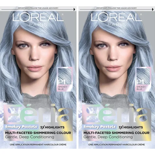 Vista 37 de L'Oreal Paris Feria - Tinte permanente brillante multifacético para el cabello, tinte de alta intensidad para reflejos 3X, 10 negro azabache