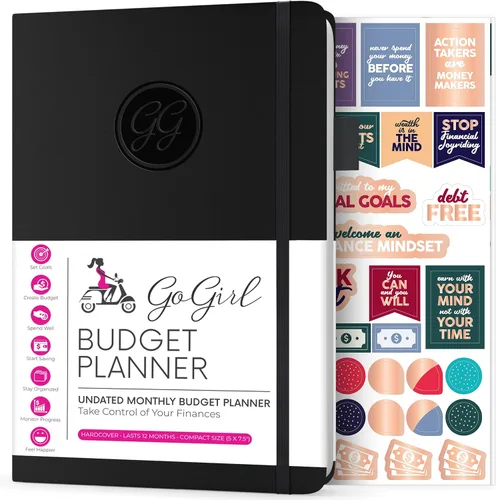 Vista 27 de GoGirl Planificador de Presupuesto – Organizador Mensual de Planificación Financiera, Libro de Presupuesto. Cuaderno de Seguimiento de Gastos, Negro
