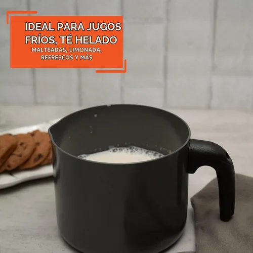 Vista 5 de IMUSA Olla de leche antiadherente de cerámica de 1.3 cuartos de galón con boquilla de vertido, cacerola de aluminio sin PFAS para café, salsas Gris