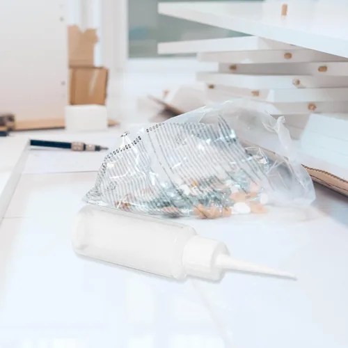 Vista 6 de EXCEART Paquete de 4 botellas de plástico de 1.69 onzas con boquilla de precisión para dispensar pegamento botella dispensadora de líquido