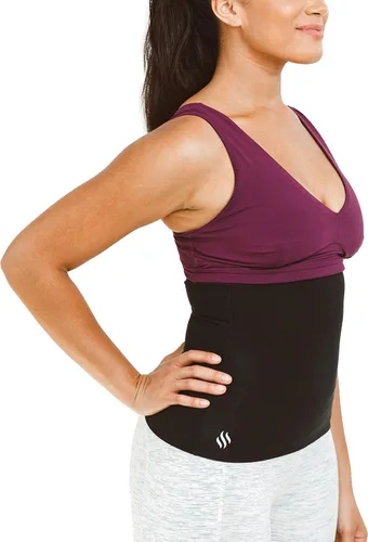 Vista 5 de Sweat Shaper – Cinturón de sauna para reducción de cintura para mujer, entrenador de cintura sin neopreno Negro
