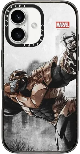 Vista 82 de CASETiFY Funda para iPhone Air, compatible con MagSafe Marvel VS CoLab Protección contra caídas de grado militar 4x de 8.2 pies Funda Capitán