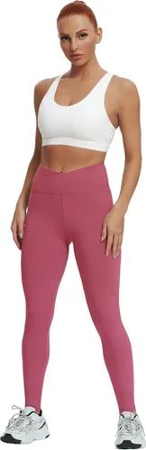 Vista 7 de VALANDY Leggings de cintura alta para mujer elásticos control de abdomen entrenamiento correr yoga pantalones tallas regulares y grandes
