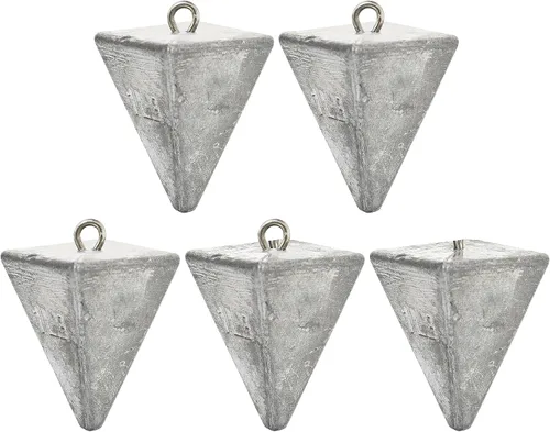 Vista 9 de BLUEWING Pyramid Sinkers Pesas de pesca de plomo 1oz, 2oz, 3oz, 5oz, 8oz, 10oz, 12oz, 16oz, 32oz para agua salada