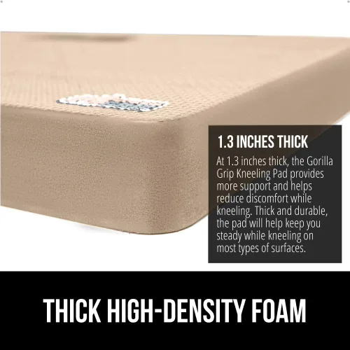 Vista 3 de GORILLA GRIP Almohadilla de Espuma Suave para Arrodillarse Extra Gruesa, Patente Pendiente, Cojín de Rodillas Grandes para Jardinería, Baño