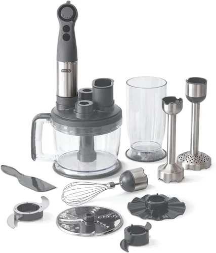 Vista 7 de Dash Chef Series - Batidora de mano de inmersión de 5 velocidades con cuchillas de acero inoxidable, accesorio para batidora y guía de recetas