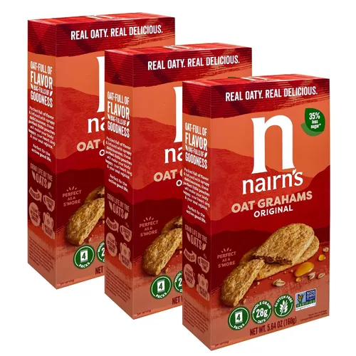 Vista 18 de Nairn's Galletas de desayuno de arándanos y frambuesas sin gluten, 5.64 onzas, aperitivo perfecto para llevar, saludable, sabroso, alto en fibra