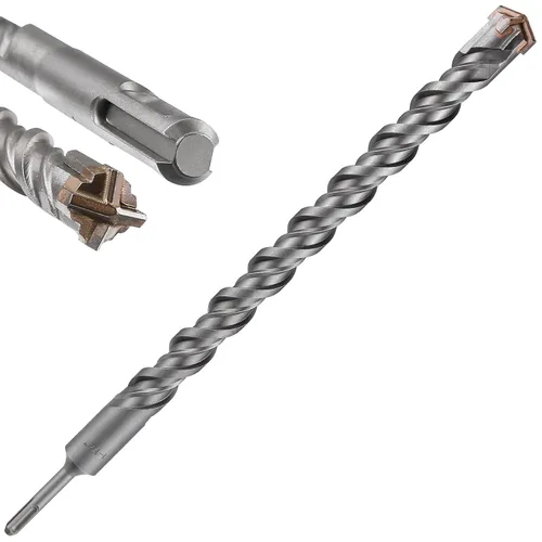 Vista 42 de Wensilon Broca para hormigón, 1 unidad, 1 pulgada x 10 "-8 pulgadas, material de carburo de doble rosca de tipo cruzado, adecuado para hormigón