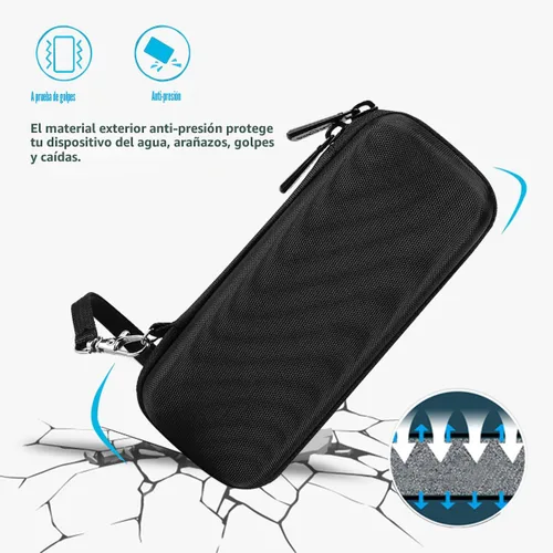 Vista 4 de ProCase Estuche rígido para recortadora y afeitadora eléctrica, organizador de viaje bolsa de transporte para QP2520 QP2530 QP2620 QP2630 - Negro