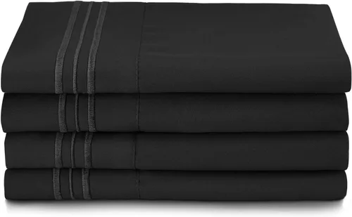 Vista 87 de Clara Clark Fundas de almohada de tamaño estándar – Funda de almohada ultra suave, fundas de almohada de microfibra ligera tamaño Queen – Juego de 2