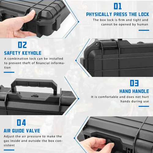 Vista 5 de Funda de almacenamiento en miniatura, funda rígida resistente en miniatura TORIBIO de 48 ranuras compatible con D&D DND Minis y más