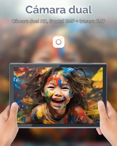 Vista 3 de ZZB Tableta Android de 10 pulgadas, 32 GB ROM 1 TB Expand, batería de 6000 mAh, procesador de cuatro núcleos 2 GB RAM Tableta, cámara de 8 MP WiFi