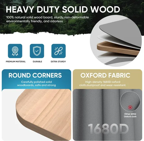 Vista 3 de Bunkie Board - Tablas de cama tamaño individual de 38 x 75 pulgadas para debajo del colchón, tablero de soporte de madera reforzada resistente