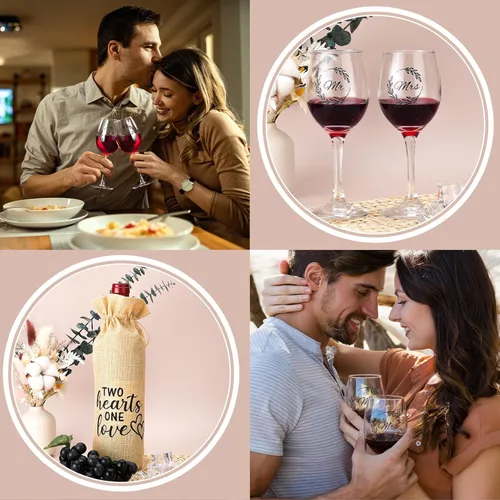 Vista 3 de Regalos de boda para parejas 2026, regalos para parejas, regalo de novia, regalo de recién casados, regalo de señor y señora, cesta de vela de bambú