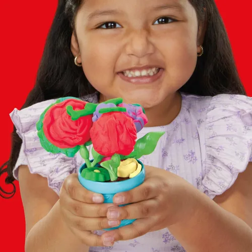 Vista 9 de Play-Doh Juego de juguetes de jardín de flores florecientes, juego de simulación de naturaleza, artes y manualidades para niños, regalos de relleno