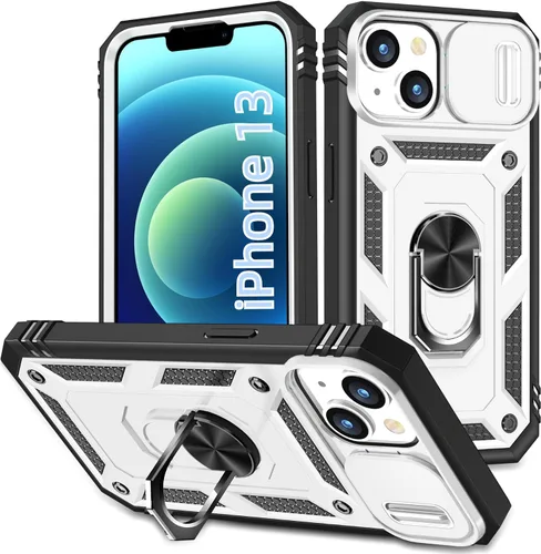 Vista 9 de Korecase Diseño para iPhone 12 Pro Max Kickstand Funda con cubierta de cámara de grado militar Caída de doble capa de cuerpo completo Protección a