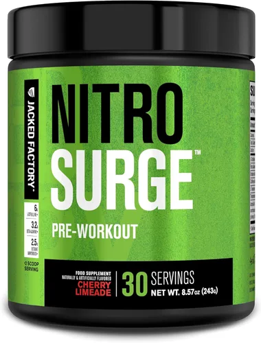 Vista 12 de Jacked Factory NITROSURGE Suplemento Pre Entrenamiento - Energía Sin Límites, Ganancias Instantáneas de Fuerza, Enfoque Claro, Bombeos Intensos