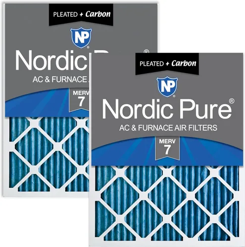 Vista 50 de Nordic Pure 20x20x1 (Tamaño real: 19 1/2 x 19 1/2 x 3/4) Filtros de aire para caldera/aire acondicionado Poly Green MERV 6 – Reduce el polvo
