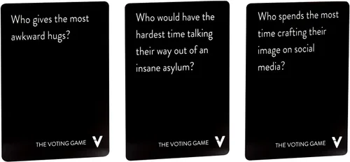 Vista 6 de The Voting Game - El divertido juego de cartas de fiesta para adultos sobre descubrir quiénes son tus amigos para fiestas de elefantes blancos