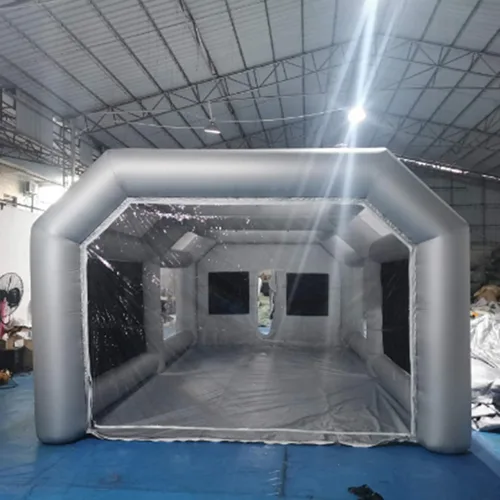 Vista 5 de Tienda de campaña portátil para automóvil, tienda inflable de cabina de pintura en aerosol, estación de trabajo móvil para automóvil, filtro lavable