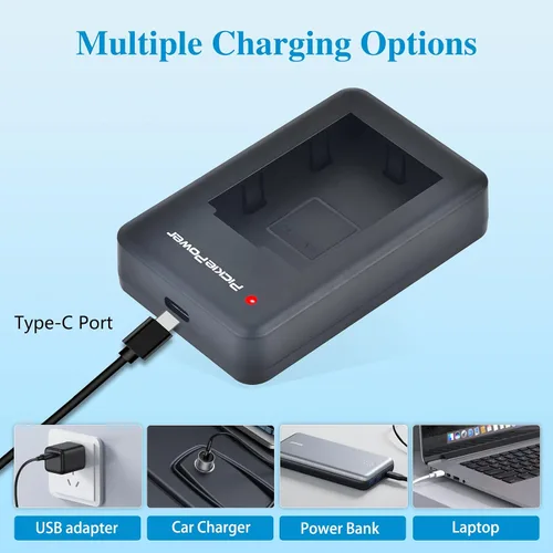 Vista 5 de Batería EN-EL25 EN-EL25A, batería de 1600 mAh y cargador de pantalla LED para Nikon Z30, Z50, cámara ZFC, cargador MH-32