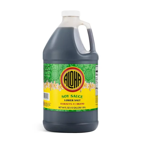Vista 9 de Salsa de soja Aloha, baja en sal, 12 onzas Enjoy authentic Hawaiian flavor with 25% less sodium for marinades, stir-fries, dipping sauces and