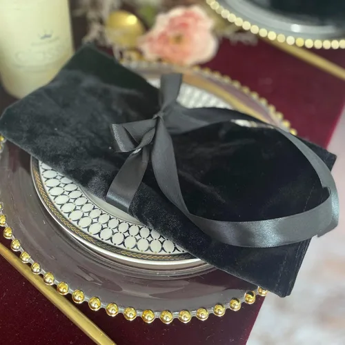 Vista 5 de Servilletas de terciopelo, 20 x 20 pulgadas, servilletas de cena suaves, servilletas de boda, servilletas de mesa adecuadas para bodas, fiestas