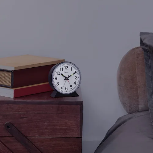 Vista 5 de Equidad 14075 Reloj despertador analógico de cuerda negro