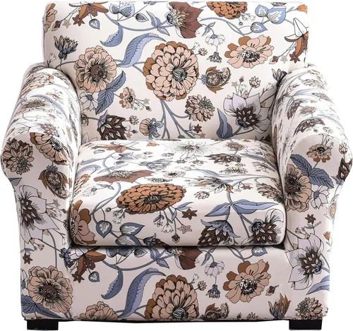 Vista 109 de Fundas elásticas para sofá de 1/2/3 cojines, funda estampada con fundas de cojín de asiento separadas, fundas de sofá lavables, protector de muebles