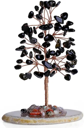 Vista 9 de QINJIEJIE Árbol de Chakra Natural de Cristal Árbol de la Vida Dinero para Decoración de Escritorio Piedra de 7 Chakras para Energía Positiva