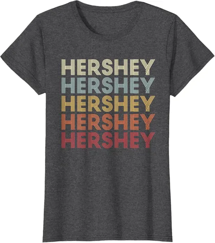 Vista 3 de Hershey Pennsylvania Hershey PA Retro Camiseta de texto vintage, Azul