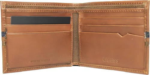 Vista 2 de Nueva Guess Ian de los hombres doble Denim BillFold Passcase portafolios de piel