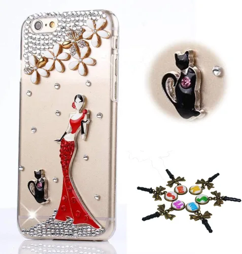 Vista 7 de Bling Case Compatible Huawei Mate SE/Honor 7 - Elegante - 3D Handmade Design Bling Cover Case for Huawei Mate SE/Honor 7X rosado