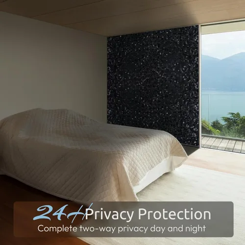 Vista 9 de rabbitgoo Película opaca total para ventana, película de privacidad con bloqueo de luz solar, cubierta de vidrio negro para oscurecer la habitación