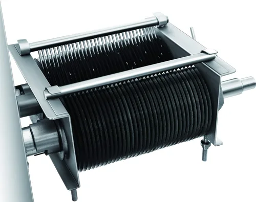 Vista 4 de KWS JQ-58 Duo Function Commercial 1950W 2.6HP Cortador eléctrico de carne fresca de 0.118 in + picadora de carne de acero inoxidable, máquina todo