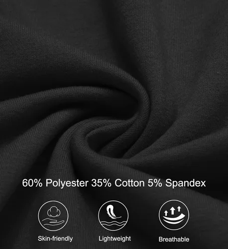 Vista 6 de COOFANDY Pantalones deportivos de algodón para hombre, pantalones de descanso con parte inferior abierta, pantalones ligeros casuales con bolsillos