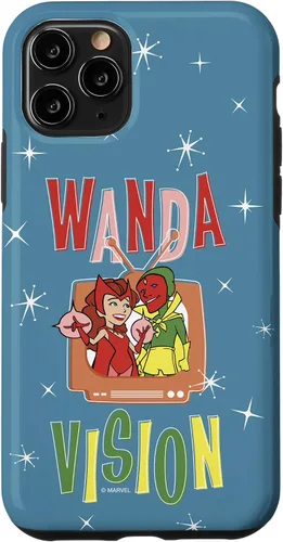 Vista 29 de Marvel WandaVision Wanda & Vision Retro TV Artwork - Carcasa para iPhone 17