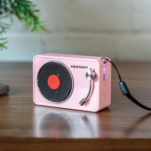 Vista 5 de Crosley CR3029A-PI - Mini altavoz portátil con Bluetooth, color rosa