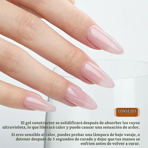 Vista 8 de JODSONE Gel Constructor Transparente para Uñas 10ml, Gel Fortalecedor para la Cúspide de las Uñas, Extensiones, Reparación, Engrosamiento, Esmalte