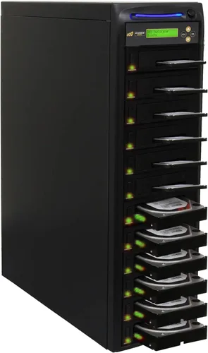 Vista 8 de Acumen Disc Duplicadora de discos duros de 1 a 7 GB/min, copiadora independiente y desinfectante/borrador compatible con DOD para múltiples discos