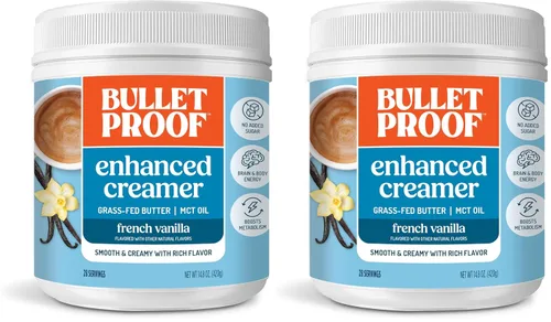 Vista 15 de Crema de Café Bulletproof Vainilla Francesa, 14.8 Onzas, Crema de Café Keto con Aceite MCT y Mantequilla Alimentada con Hierba Apoya la función