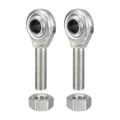 Vista 5 de CM8 Rod End Bearing Heim Joints, 1/2 x 1/2-20 Mano derecha rosca macho Heim Junta con tuercas de atasco 2pcs
