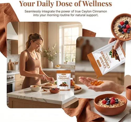 Vista 5 de Metabolae Cápsulas blandas de canela de Ceilán con aceite MCT, extracto de hierbas altamente biodisponible, sin OMG, sin gluten, 300 cápsulas