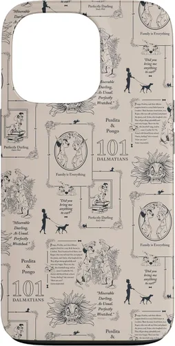 Vista 10 de Funda con estampado de libro vintage para iPhone 16 Disney 101 Dálmatas
