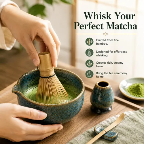 Vista 4 de Kit de matcha de 8 piezas, juego de batidor de matcha
