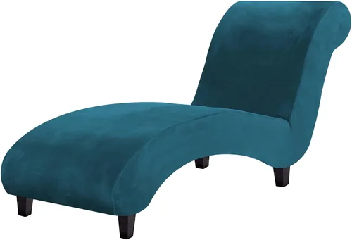 Vista 16 de H.VERSAILTEX Funda para Chaise Lounge de Interior de Terciopelo Funda Deslizable para Chaise de Alta Elasticidad Funda para Silla Lounge Funda