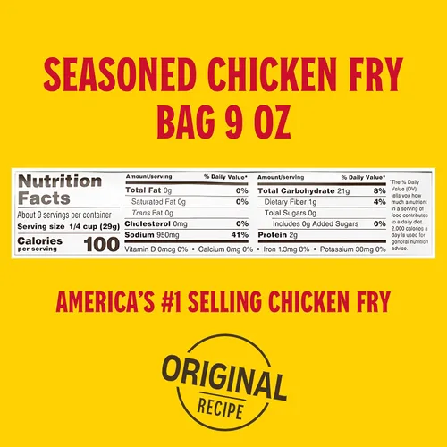 Vista 2 de Louisiana Fish Fry - Mezcla de masa para patatas fritas de pollo sazonado, 9 onzas (paquete de 2), mezcla crujiente de masa sureña para pollo frito