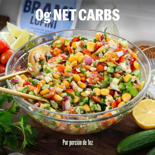 Vista 6 de BRAMI Botani de Frijoles Lupini, Sal Marina de Cerdeña y Vinagre 7 g de proteína vegetal, 0 g de carbohidratos netos Vegano, vegetariano, keto